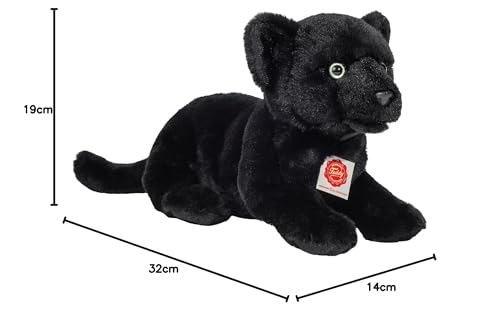 Teddy Hermann 90475 Panther Baby liegend 30 cm, Kuscheltier mit idealem Recyclinganteil (Füllmaterial)