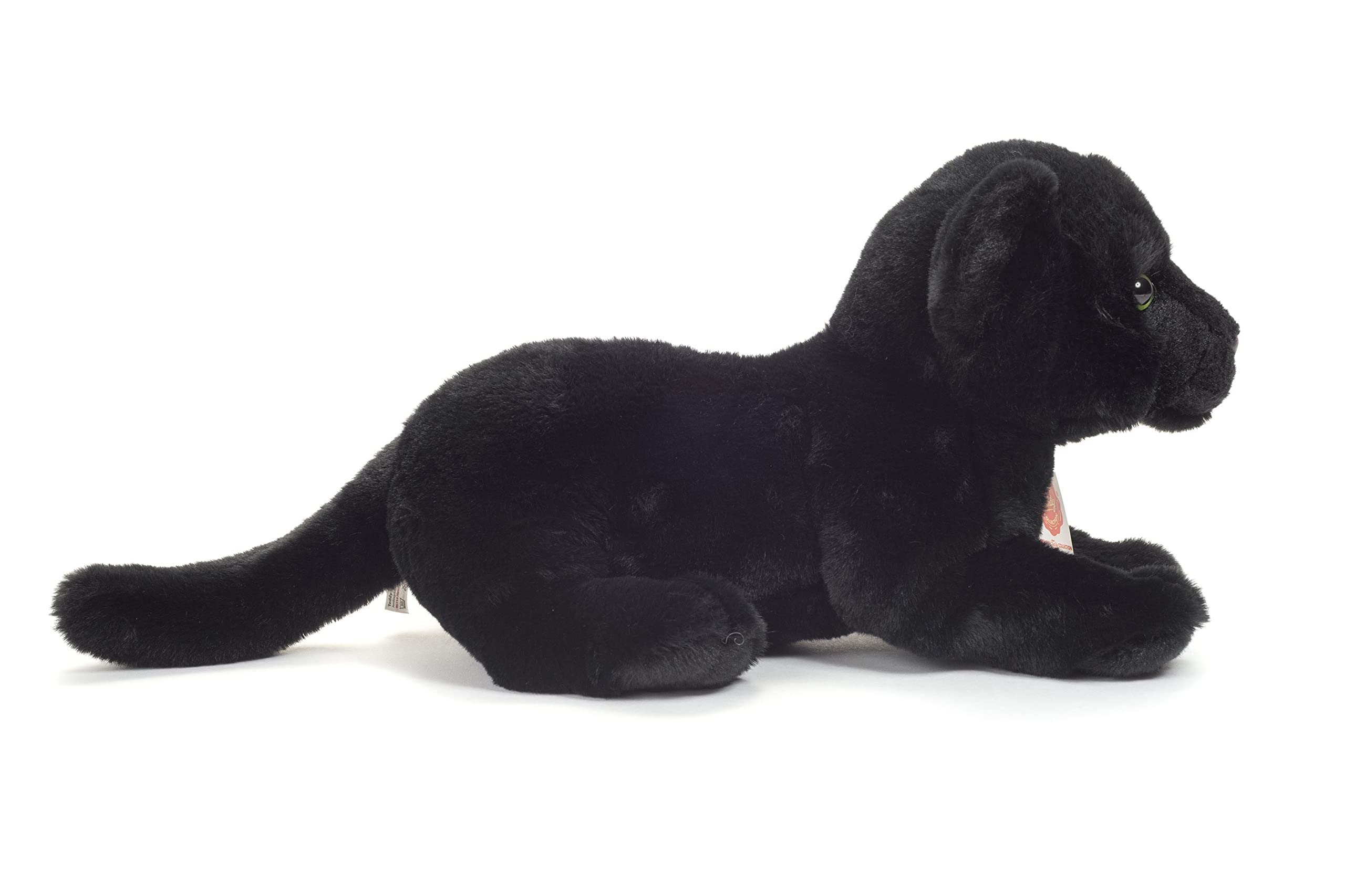 Teddy Hermann 90475 Panther Baby liegend 30 cm, Kuscheltier mit idealem Recyclinganteil (Füllmaterial)