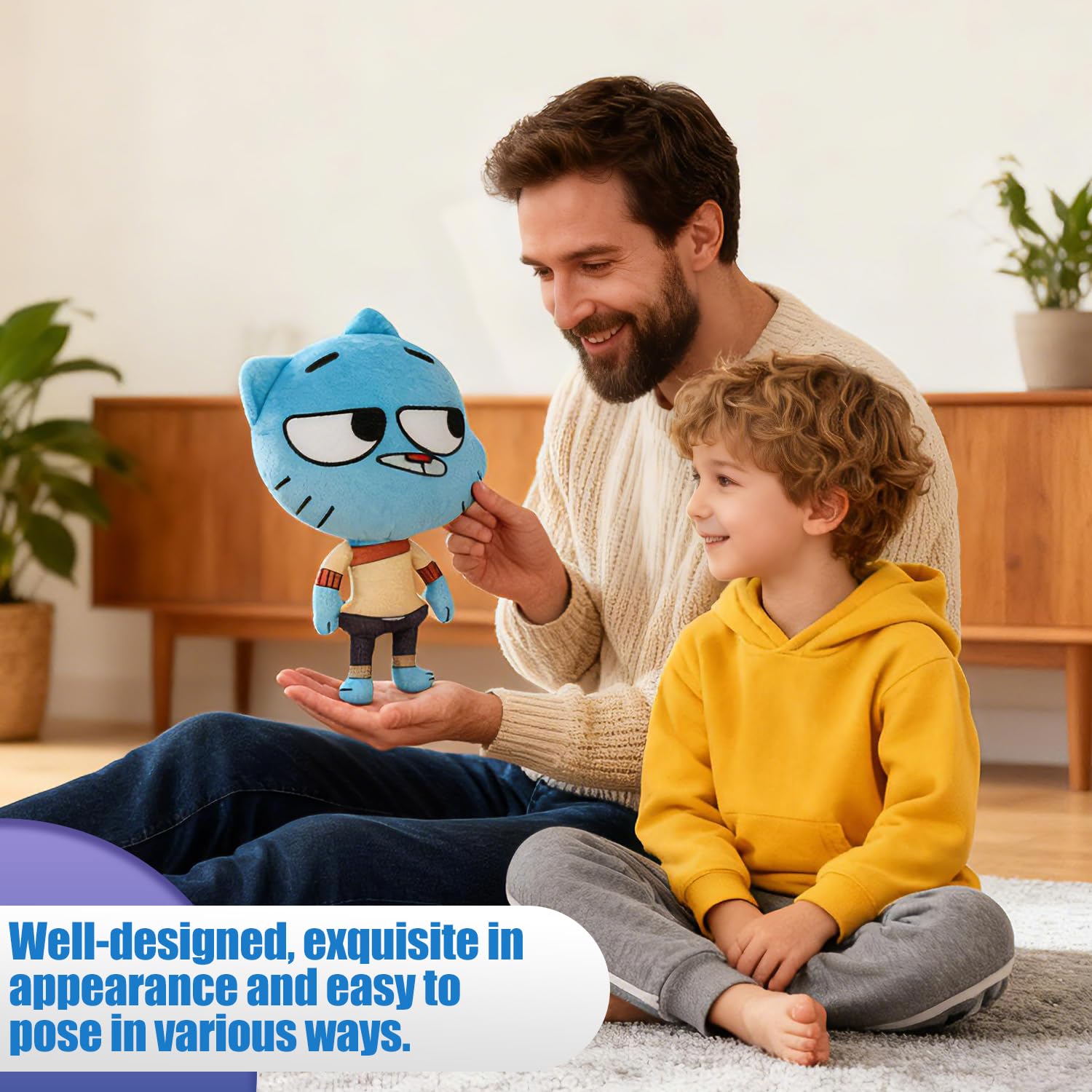 HBSFBH Gumball Plushie, Gumball Plush, Gumball Kuscheltier, Gumball Plushies Toys, Gumball Plüschtier, Gumball Puppe Spielzeug, für Fans, Weihnachts, Geburtstag