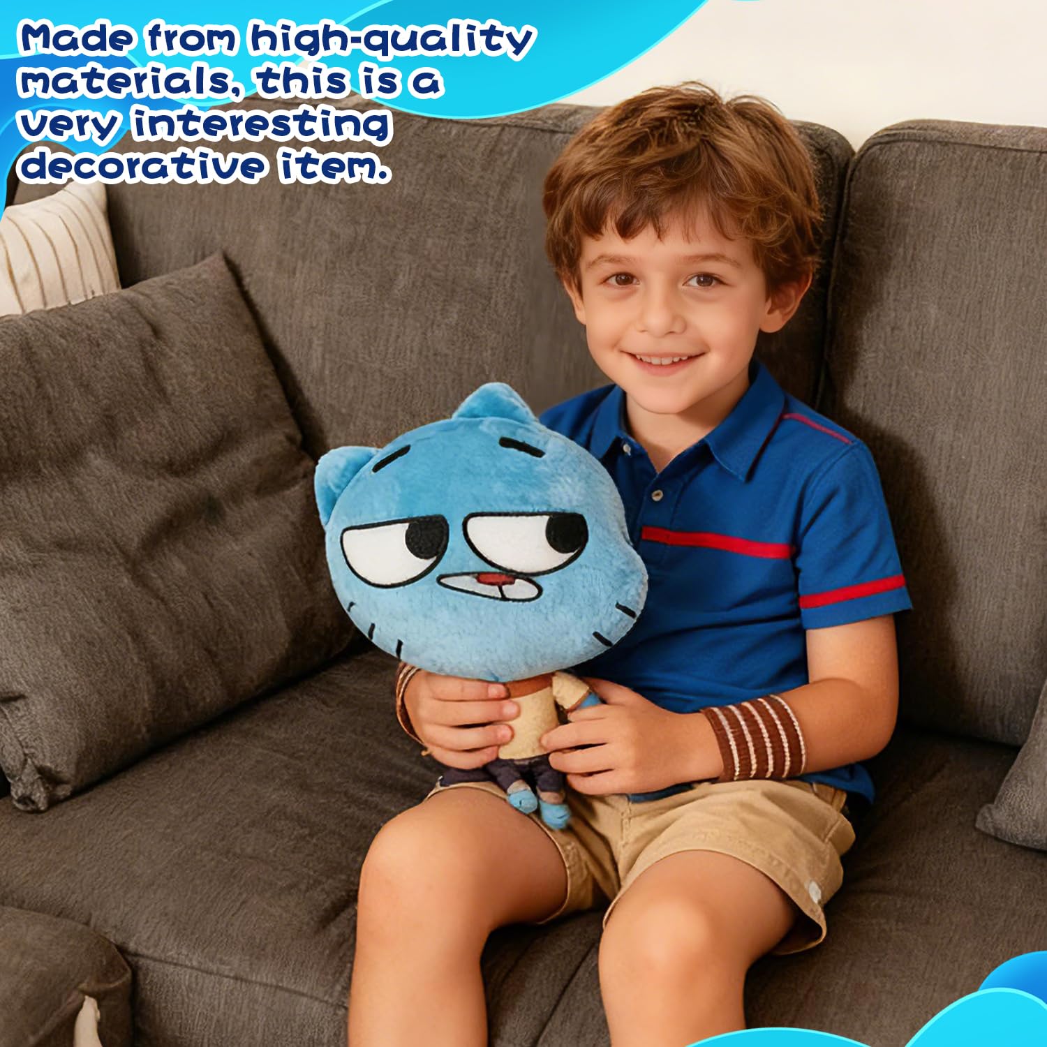 HBSFBH Gumball Plushie, Gumball Plush, Gumball Kuscheltier, Gumball Plushies Toys, Gumball Plüschtier, Gumball Puppe Spielzeug, für Fans, Weihnachts, Geburtstag