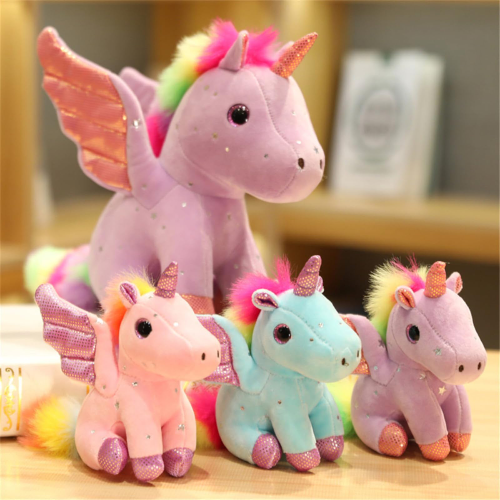 Trayosin 20/28cm Kuscheltier Einhorn Plüschtier für Mädchen,Niedliches Plüschtier Geschenk für 3-8 Jahre alte Mädchen, weiches Geburtstagsgeschenk für Baby, Kleinkind, Kinder