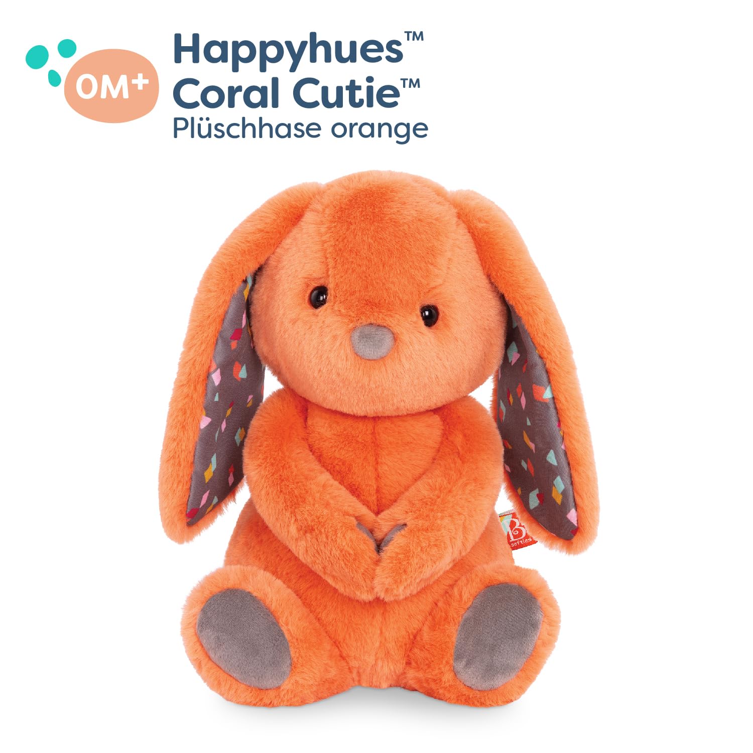 B. toys - Happyhues - Coral Cutie - Plüschhase - Superweiches Plüschtier - Plüschtier für Babys, Kleinkinder, Kinder - Waschmaschinenfest - 0 Monate +