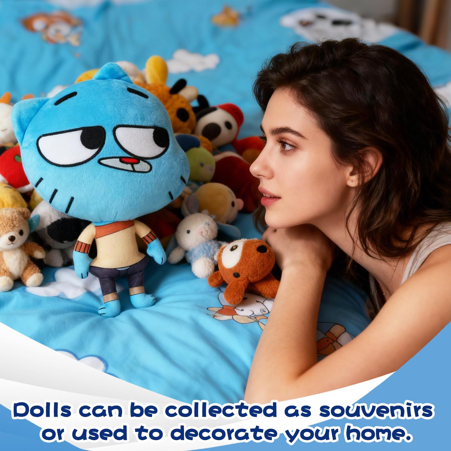 HBSFBH Gumball Plushie, Gumball Plush, Gumball Kuscheltier, Gumball Plushies Toys, Gumball Plüschtier, Gumball Puppe Spielzeug, für Fans, Weihnachts, Geburtstag