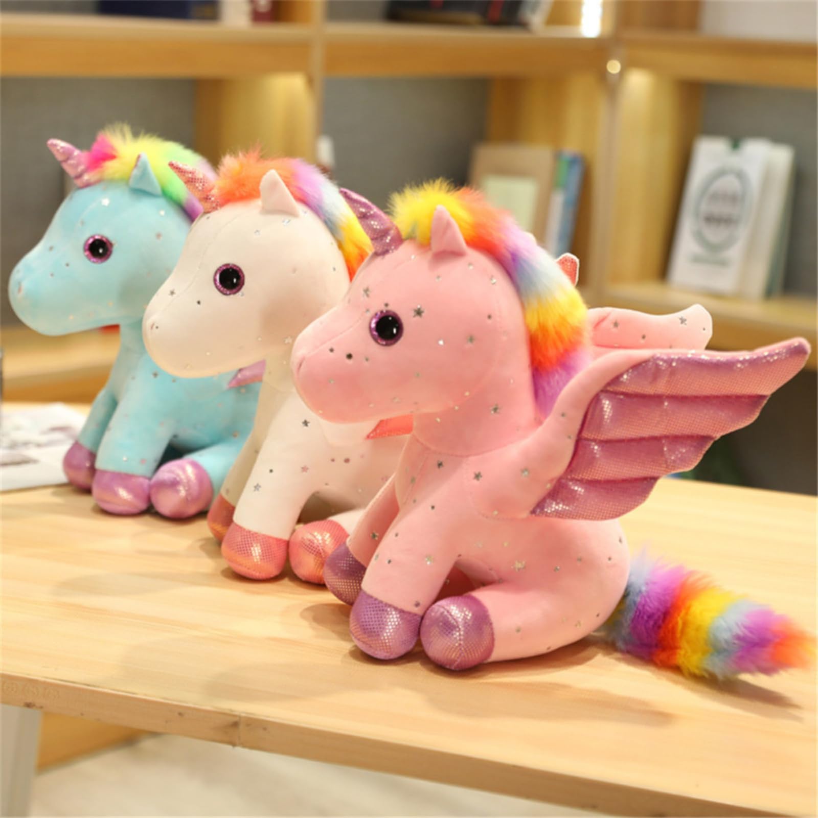 Trayosin 20/28cm Kuscheltier Einhorn Plüschtier für Mädchen,Niedliches Plüschtier Geschenk für 3-8 Jahre alte Mädchen, weiches Geburtstagsgeschenk für Baby, Kleinkind, Kinder