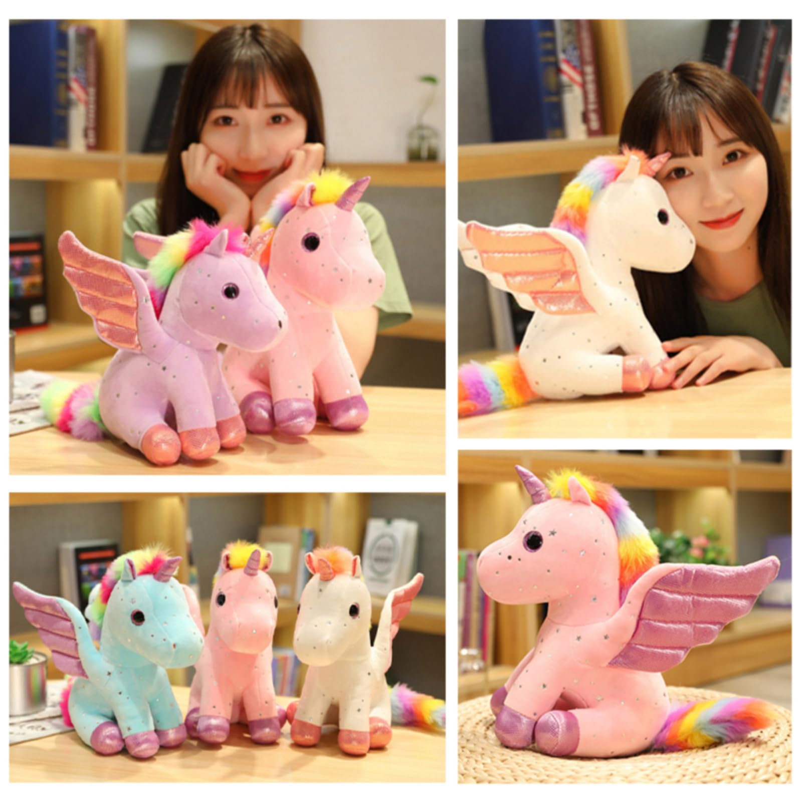 Trayosin 20/28cm Kuscheltier Einhorn Plüschtier für Mädchen,Niedliches Plüschtier Geschenk für 3-8 Jahre alte Mädchen, weiches Geburtstagsgeschenk für Baby, Kleinkind, Kinder