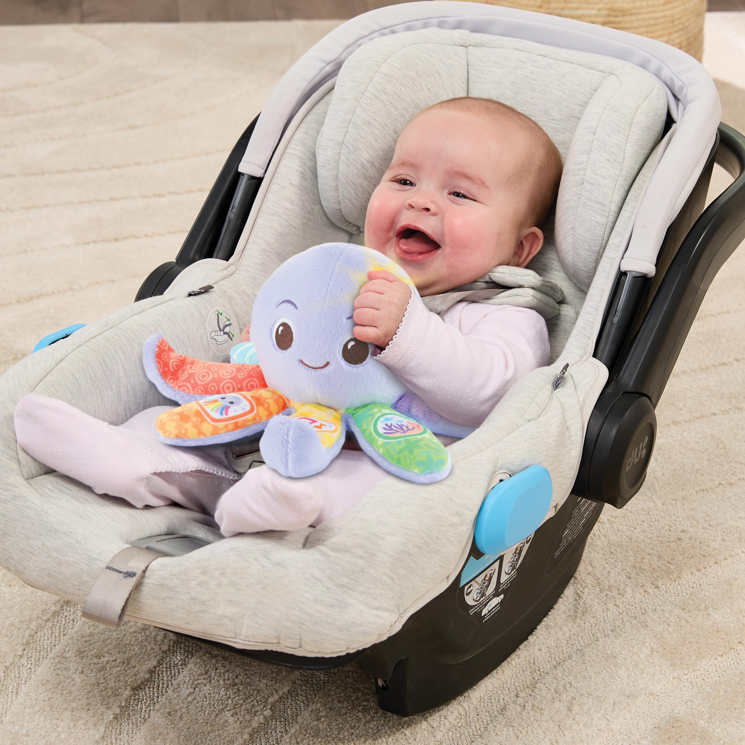 Vtech Baby - Babys Plüsch-Oktopus – Sensorisches Kuschelspielzeug zur Förderung der Wahrnehmung – Für Babys von 3-36 Monaten